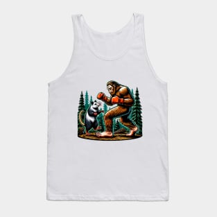 Funny Bigfoot Opossum Design, Cryptidzoology, Sasquatch Lover Tank Top